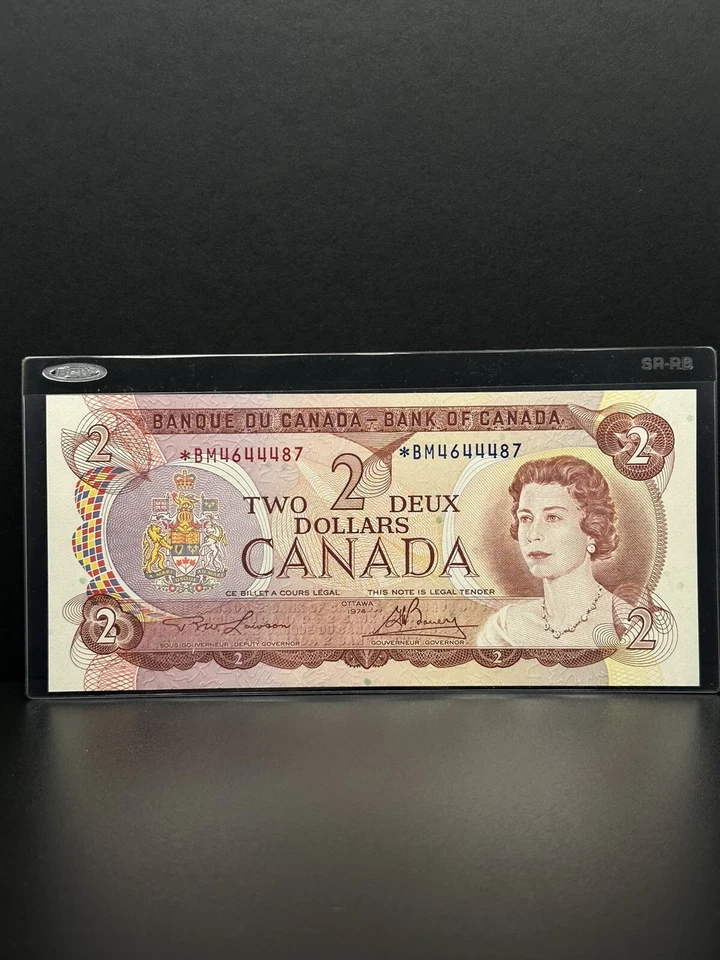 1973-$2 DOLLARS BILL BANK OF CANADA STAR NOTE Very Nice Piece For Your C  - Image 1 of 2