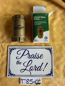 New Water Source Brass Check Valve 1" 200psi CV100NL - Picture 1 of 2