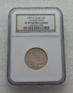 1999 S Clad 25C Connecticut PF69 Ultra Cameo - Picture 1 of 2