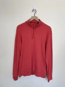 Suéter Southern Tide Skipjack 1/4 Cremallera Manga Larga Rosa Para Hombre Talla Mediana - Imagen 1 de 4