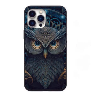 Funda de teléfono Boho Blue Owl para iPhone 7 8 X XS XR SE 11 12 13 14 Pro Max Mini Note - Imagen 1 de 31