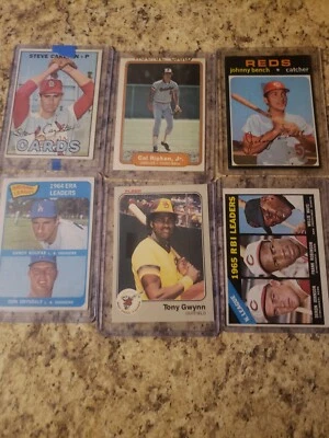baseball card lot: 1964 era leaders koufax, drysdale. 1971 topps johnny bench ex Foto 1 de 4