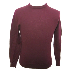 Club Room Wool Sweater Mens Small Burgundy Red Long Sleeve Crewneck Shirt Top - Picture 1 of 4