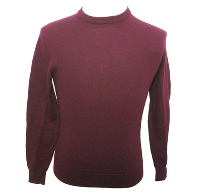 Club Room Wool Sweater Mens Small Burgundy Red Long Sleeve Crewneck Shirt Top - Image 1 of 4