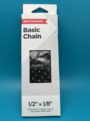 Schwinn Bicycle Repair Coaster Brake Bike Basic Chain SW75246 -Black 1/2"x1/8" - Image 1 of 4
