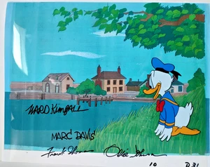 DONALD DUCK DISNEY OG HANDBEMALT ANIMATION PRODUKTION CEL MARC DAVIS OLLIE - Bild 1 von 9