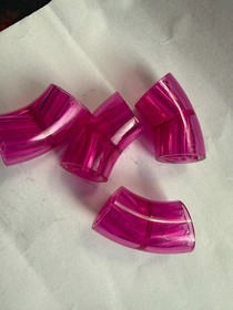 LEGO NEW-# 5489- TRANS PINK-BRICK ROUND 2 X 2 D.45 DEGREE ELBOW-5 PIECES