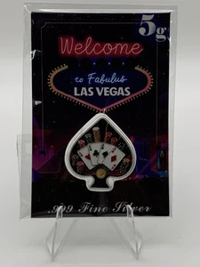 Welcome to Las Vegas 5 gramos plata fina .999 - Imagen 1 de 4