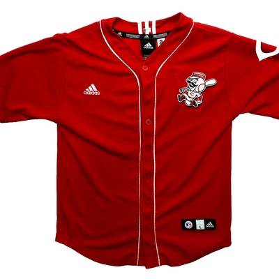 Camiseta Cincinnati Reds masculina manga curta vermelha grande Joey Votto #19 MLB Adidas - Imagem 1 de 4