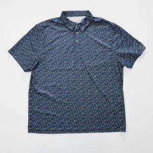 Etonic Golf Polo Herren Extra Large Blau All Over Tee Print Kurzarm Neuheit - Bild 1 von 9