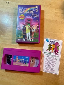 Barney's Great Adventure VHS 1998 Full Length Movie Children's Classic PINK TAPE - Picture 1 of 6