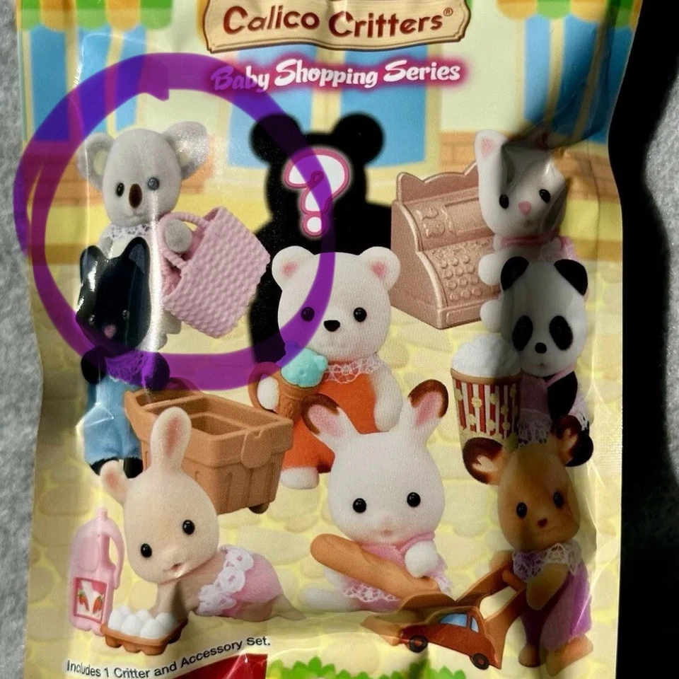 Set of 4 Mystery Calico Critters Baby Shopping Series