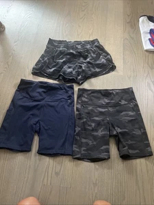 Athleta activewear shorts women's size medium lots of three shorts  - Picture 1 of 11