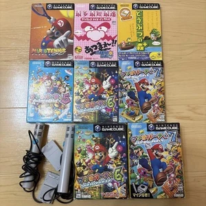 Mario Tennis, WarioWare, Animal Crossing, Party 5/6 GameCube Set with Microphone - Picture 1 of 8