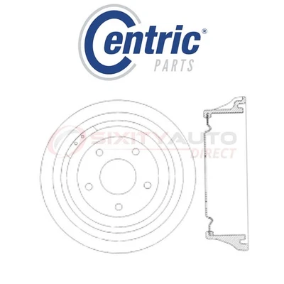 Centric C-TEK Brake Drum for 1990 GMC V2500 Suburban 5.7L 6.2L V8 - Kit Set pz - Imagem 1 de 4