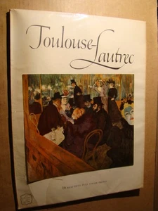 ABRAMS ART HISTORY BOOK - TOULOUSE-LAUTREC 1952 - 16 COLOR PLATES - Picture 1 of 3
