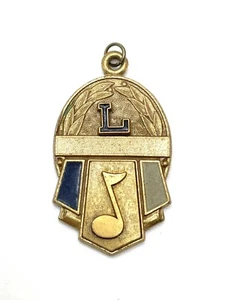 Medaglia in ottone musica incisa commemorativa Lions Club Fraternity Organization - Foto 1 di 5