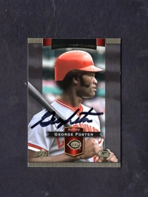 George Foster SIGNED 2003 Upper Deck Sweet Spot Classic Reds SHIPPING IS FREE - Image 1 of 2