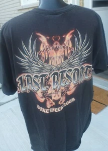2008 Last Resort Bar Daytona Bike Week Short Sleeve T-Shirt XL Single Stitch - Picture 1 of 4