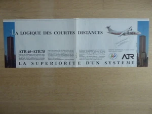 6/1989 PUB AVION ATR 42 72 AIRCRAFT TWIN TOWERS WTC NEW YORK ORIGINAL FRENCH AD - Picture 1 of 1
