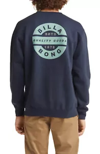 Sudadera Billabong Para Hombre Mezcla de Algodón Orgánico Cuello Redondo en Azul Marino - Imagen 1 de 6