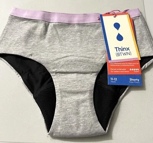 Nuevo con etiquetas Thinx BTWN Bragas Cortas para Adolescentes Grises - Talla 11-12 Totalmente Nuevo - Imagen 1 de 4