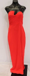Amanda Uprichard Damen Puzzle trägerloses Kleid mit Schlitz CD4 Lippenstift Größe XS - Bild 1 von 5