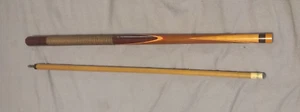 Antique Vintage Unknown Butterfly Splice Two-Piece Pool Billiard Cue - Picture 1 of 9