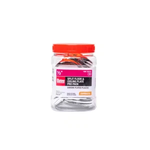 Copper Tube Chrome-Plated Split Floor and Ceiling Plate 20-PACK 1/2in. X 2.5in. - Picture 1 of 12