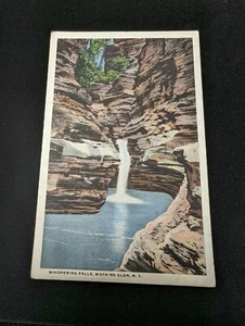 Whispering Falls Watkins Glen NY Vintage Postkarte unbesendet - Bild 1 von 2