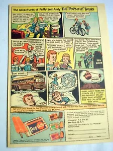 1964 Popsicle Ad Weltausstellung mit der Unisphere und einem Trailways Bus - Bild 1 von 1