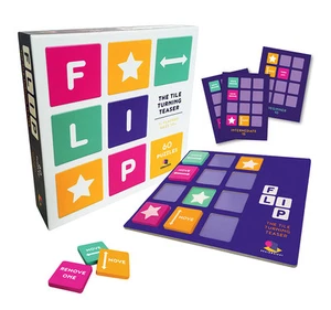 FLIP - THE TILE TURNING TEASER - 60 PUZZLES - LEHRREICHES KINDERSPIEL GEHIRNBILDNER - Bild 1 von 1