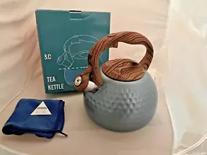FOEDO EDELSTAHL NEUER TEEKESSEL BLAU 3,2 QUARTTEL NEU OFFENE BOX - Bild 1 von 8