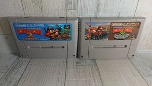 Super Famicom Super Donkey Kong 2 & 3 Set of 2 - Japanese Version - USED Games - Picture 1 of 12