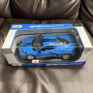 Maisto Special Edition - Cheverolet Corvette Stingray Blue 1:18 New Broken Box - Picture 1 of 3