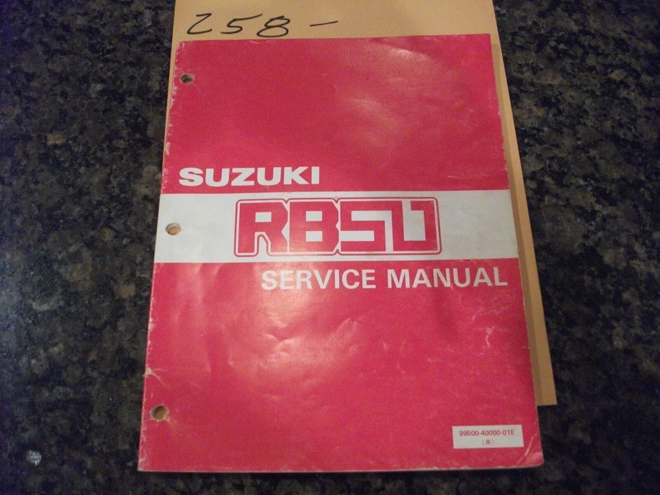 Suzuki RB50 1987 manual de servicio de motocicleta 99500-40000-01E Foto 1 de 1