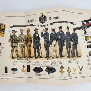 Original WWI WW1 German Saxon Royal Infantry training manual book color uniform - Picture 1 of 22