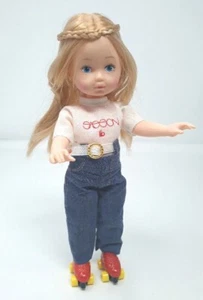 70s Vogue Sasson Doll Ginny OO LA LA Disco Roller Skates Poseable Made Hong Kong - Picture 1 of 12