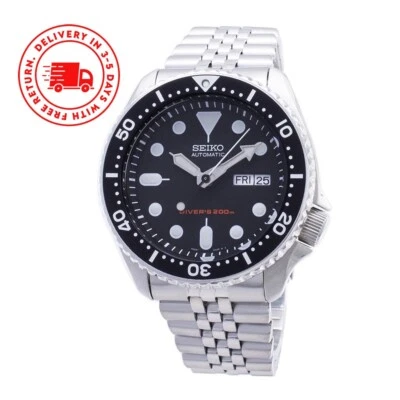 Caja de reloj para hombre Seiko Prospex automático buzos esfera negra plateada SKX007K2 43 mm Foto 1 de 4