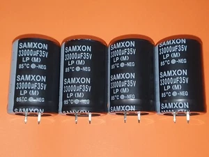 4x Elko 33000µF/35V 85°C 35x52mm Snap-In 33000uF - Picture 1 of 3