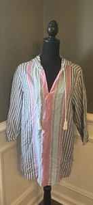 TOMMY BAHAMA NWT linen blend Baja 3/4 sleeve hoodie XS - Picture 1 of 9