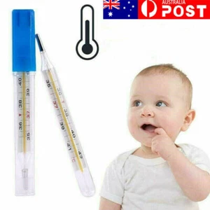 Mercury Free Glass Thermometer for Baby Kid Adult Medical Armpit Thermometers - Picture 1 of 9