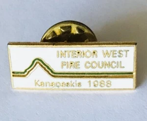 Interior West Fire Council Kananaskis 1988 Pin Badge Rare Vintage Fireman (G2) - Bild 1 von 2