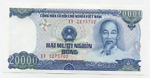 Viet nam Vietnam 20000 Dong 1991 Pick 110.a UNC Uncirculated Banknote - Picture 1 of 2