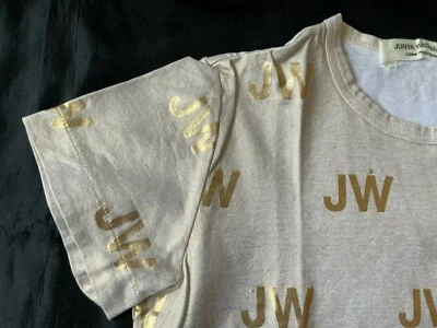 JUNYA WATANABE Comme Des Garcons 复古金色标志印花 T 恤日本制造 — 第 1/4 张图片