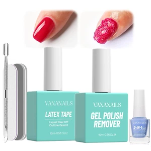 Gel Nail Polish Remover Kit: Professional Gel Polish Remover with Latex Tape Liq - Picture 1 of 12