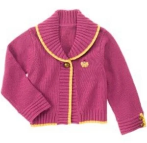 NEW Gymboree ROYAL GARDEN - Sz 5 - GRAPE / PURPLE & GOLD Button SWEATER - NWT - Picture 1 of 5