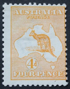 Australia 1913 Four Pence Kangaroo with Broken value at top BW 15(2)g mint - Picture 1 of 1