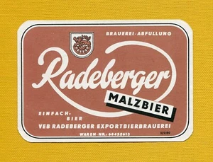 seltenes DDR Bieretikett Brauerei Radeberg - Bild 1 von 1