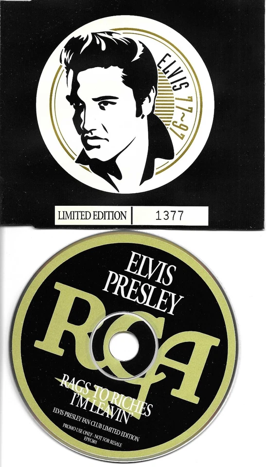 ELVIS PRESLEY Rages to Riches LIMIT NUMBERED Europe FAN CLUB PROMO CD USA seller — 第 1/1 张图片